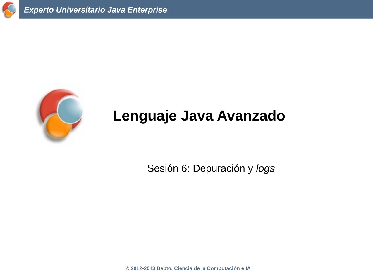 Imágen de pdf Sesión 6: Depuración y logs - Java Avanzado